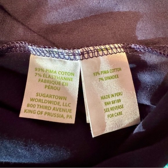 Never worn LILLY PULITZER NELL TOP LARGE Square Neck TRUE NAVY Soft Pima Cotton - Picture 5 of 6